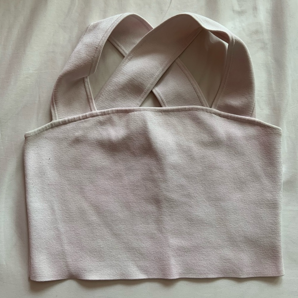 Aritzia Babaton white crop top